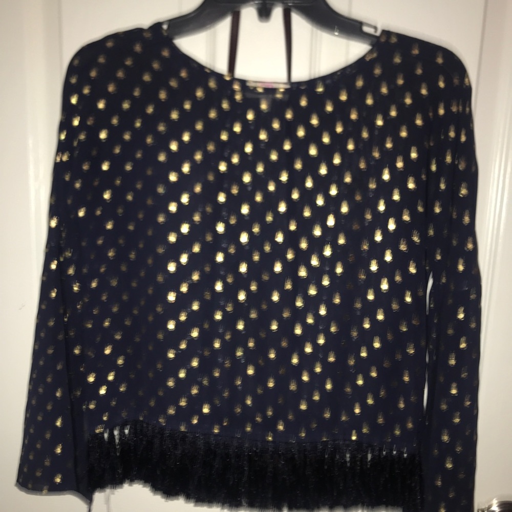 Gold and Navy Blue long sleeve